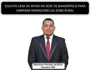 VEREADOR DIEMISON FERREIRA SOLICITA CASA DE APOIO PARA MORADORES DA ZONA RURAL E PROPOSTA É APROVADA POR UNANIMIDADE